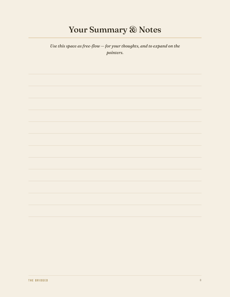 A notes page from the journal
